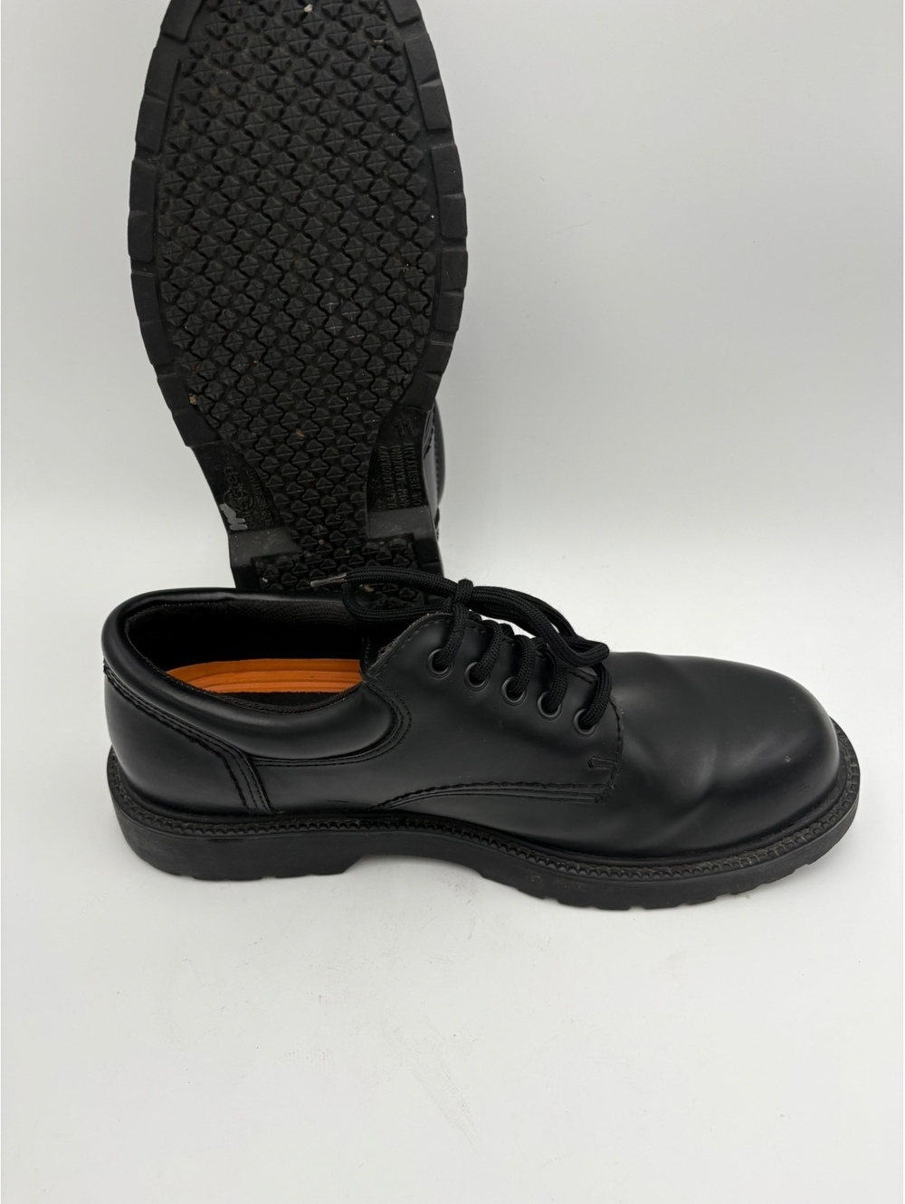 Hi-Tec Safe Step Arch Support Mens 11 Black Leather LaceUp Shoes Dress Or casual